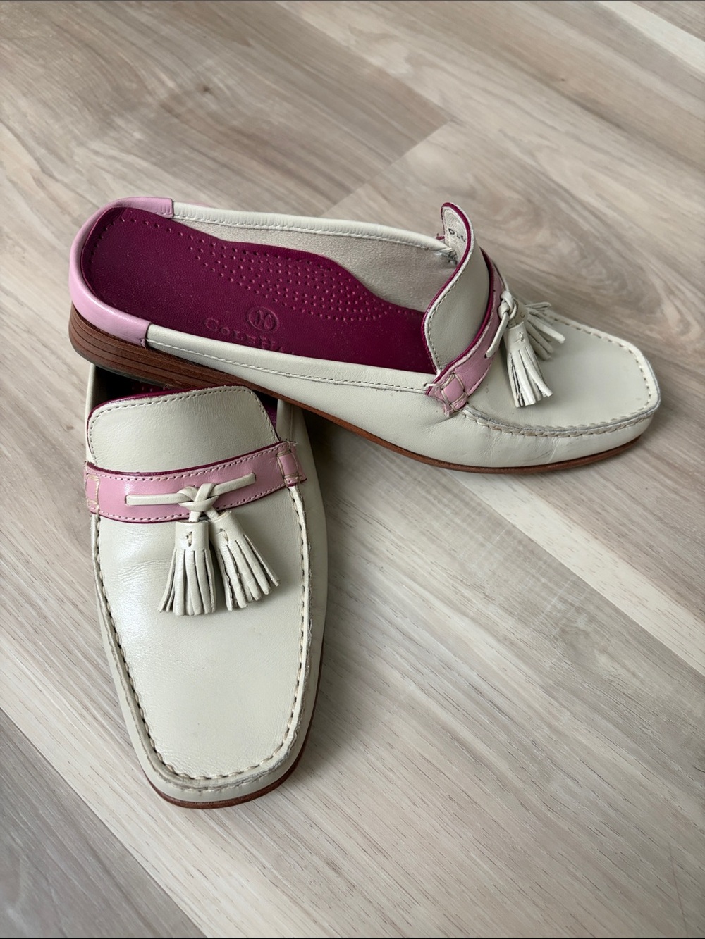 Cole Haan Leather Tassel Loafer Mules